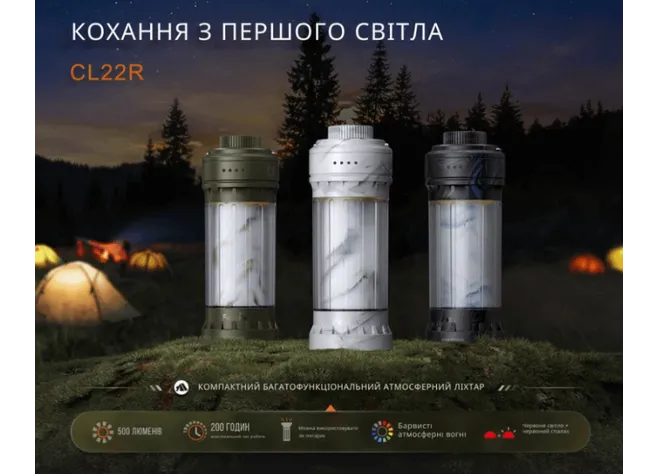 Ліхтар кемпінговий Fenix CL22R, чорний Фото 2